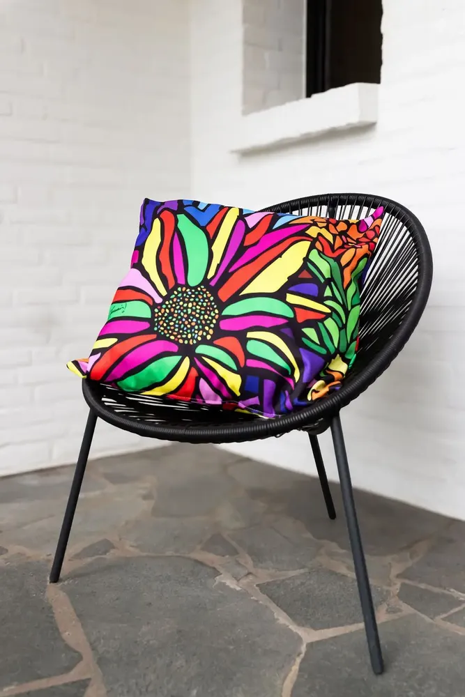 Garden textiles - Flowers outdoor cushion 60 x 60 - Design by Juan de Lascurain - ARTDECORIS