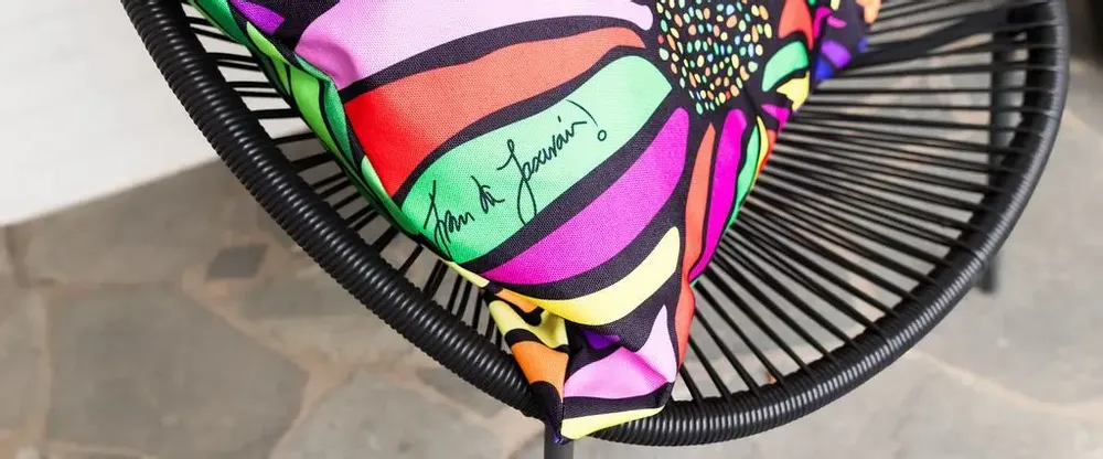 Garden textiles - Flowers outdoor cushion 60 x 60 - Design by Juan de Lascurain - ARTDECORIS