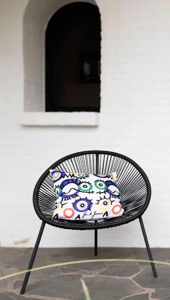 Garden textiles - Ojitos 45 x 45 outdoor cushion - Design by Juan de Lascurain - ARTDECORIS