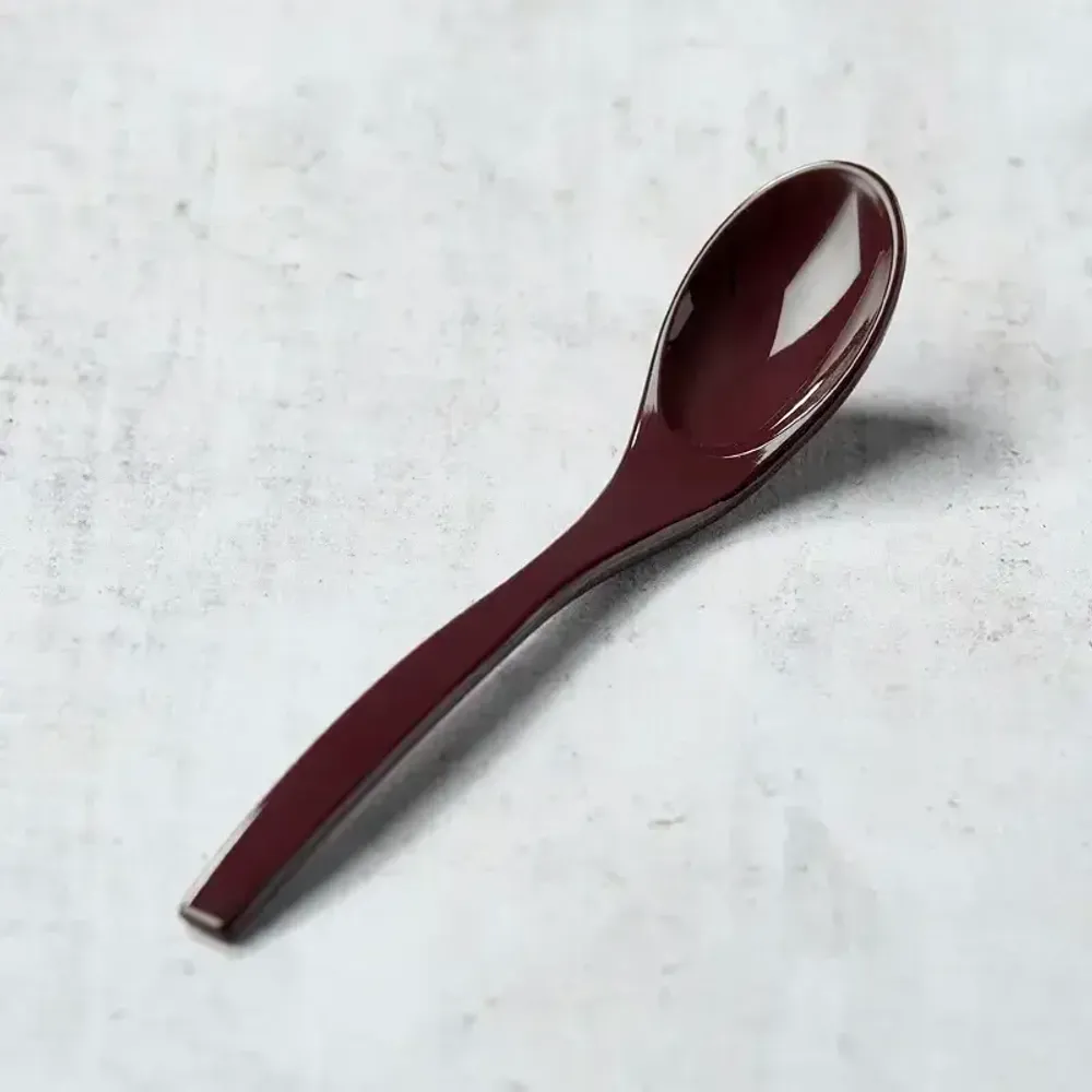 Cutlery set - 132mm x 26mm chawanmushi spoon, dark color - NISHIKIDÔRI