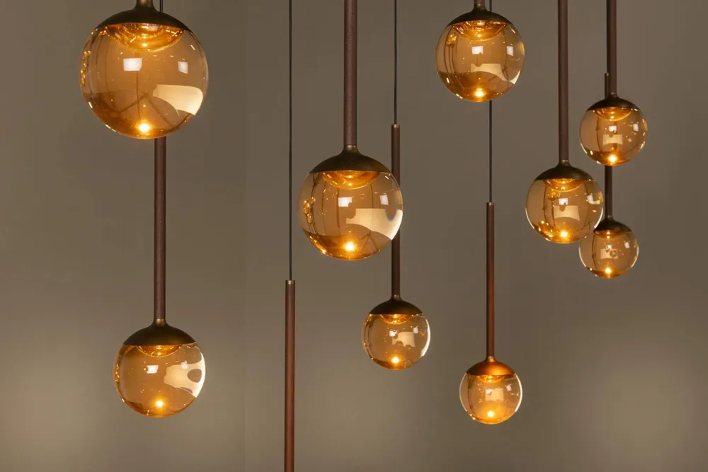 Hanging lights - Lucide CALINA - Pendant Light - Ø 70 cm - LED Dim. - 12x7W PREMIUM - LUCIDE