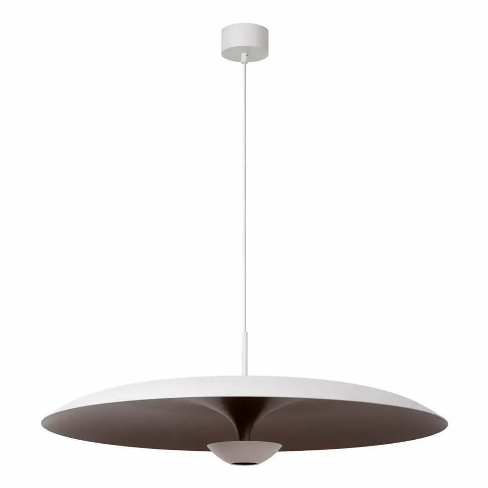 Hanging lights - Lucide KENNETH - Pendant Light - Ø 80 cm - LED Dim. - 1x22W - White - LUCIDE