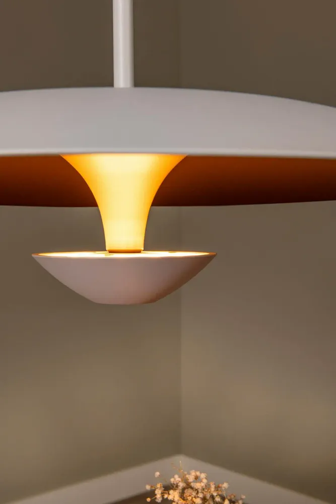 Hanging lights - Lucide KENNETH - Pendant Light - Ø 80 cm - LED Dim. - 1x22W - White - LUCIDE
