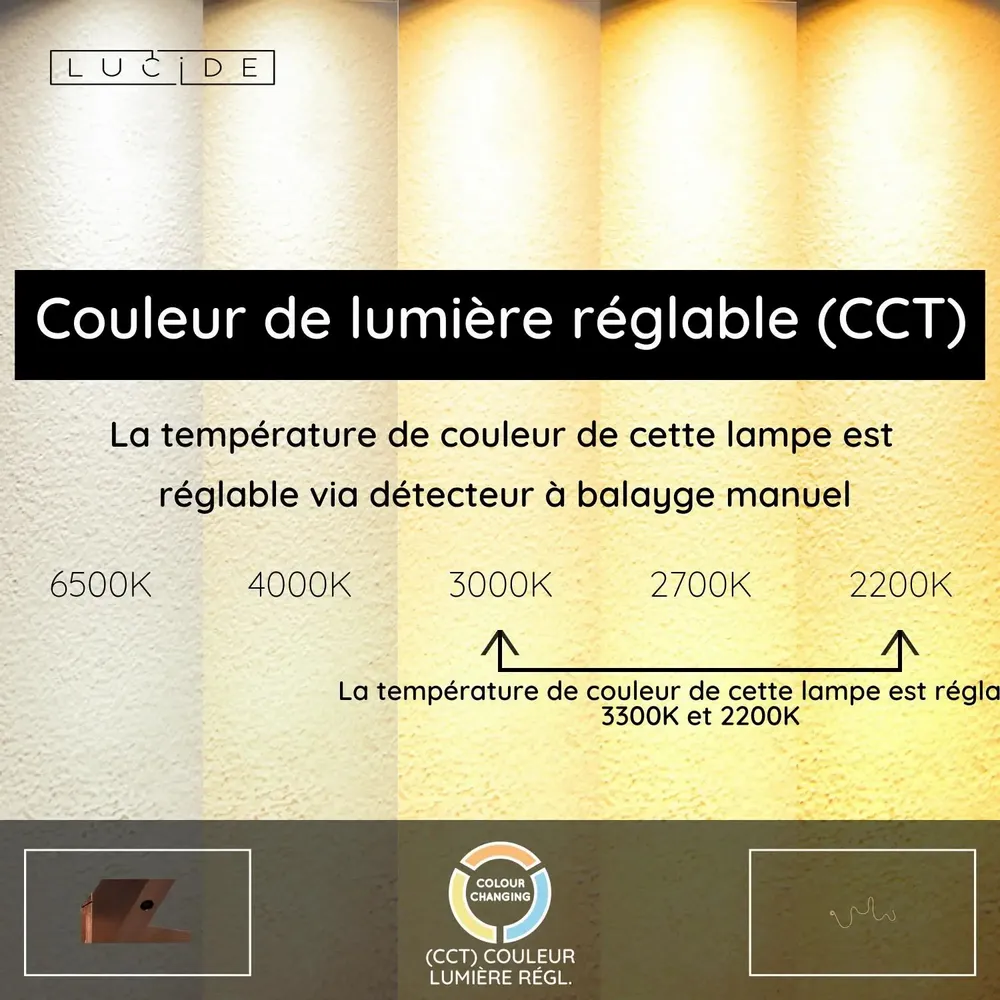 Wall lamps - Lucide JANDERIN - Wall light - LED dim. - CCT - 1x48W - LUCIDE