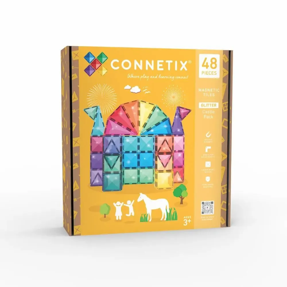 Toys - CONNETIX 48 Piece Glitter Castle Pack - CONNETIX