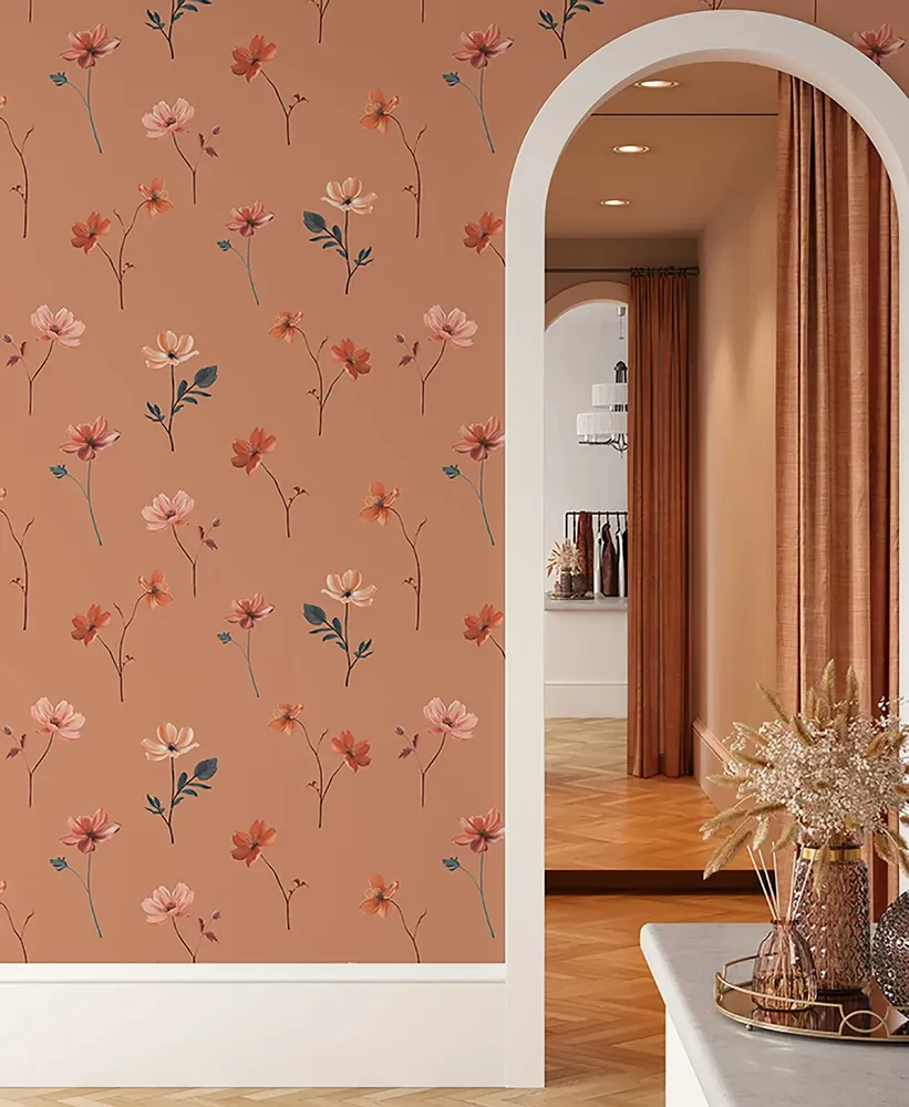 Other wall decoration - Dolores Pastel Orange wallpaper - TUMASOVA DESIGN