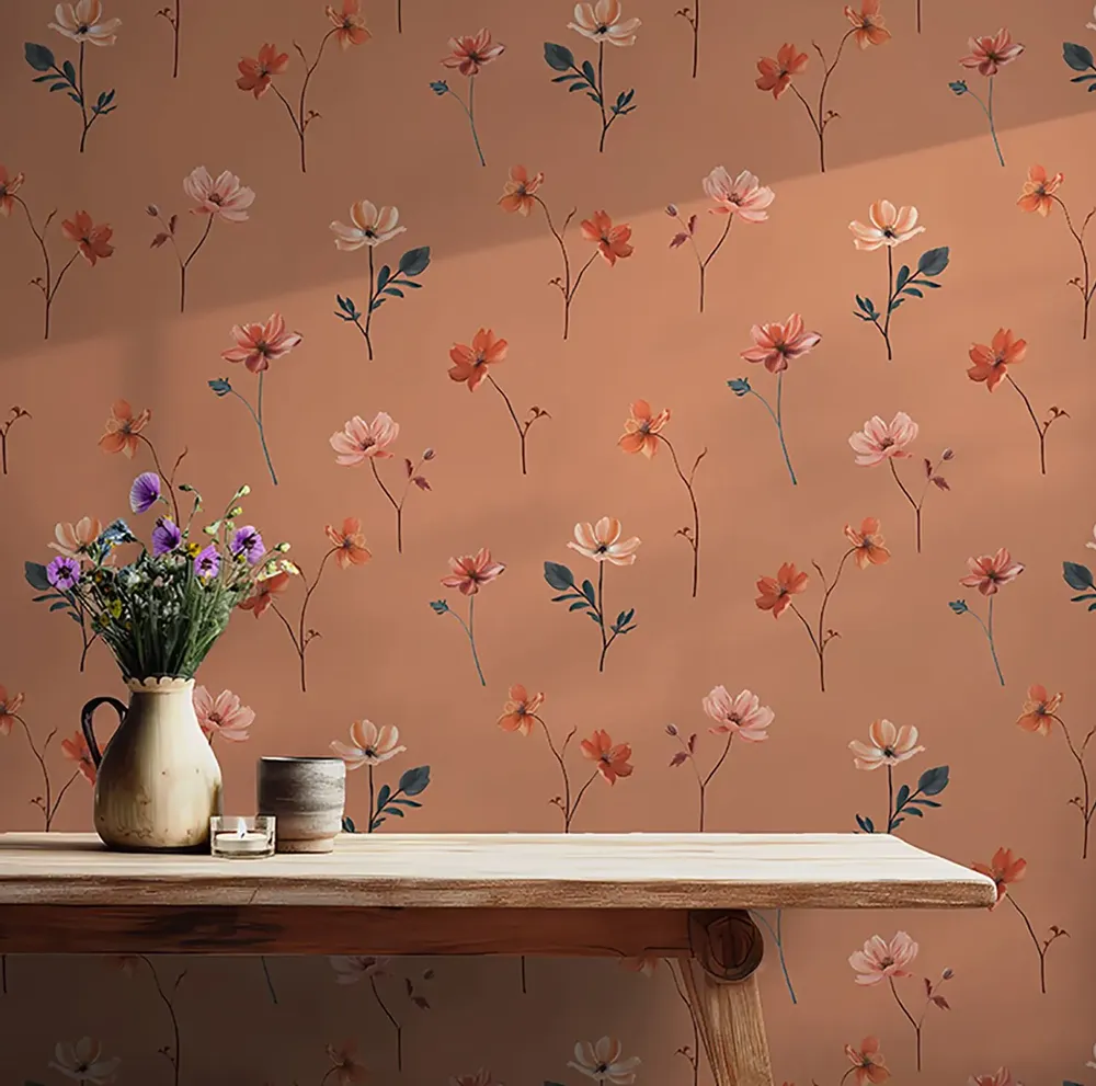 Other wall decoration - Dolores Pastel Orange wallpaper - TUMASOVA DESIGN