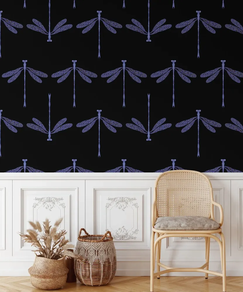 Other wall decoration - Dragonfly Black wallpaper - TUMASOVA DESIGN