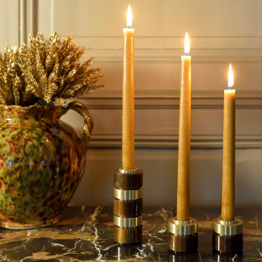 Objets de décoration - Bougeoir dandy tabac - MAISON PECHAVY