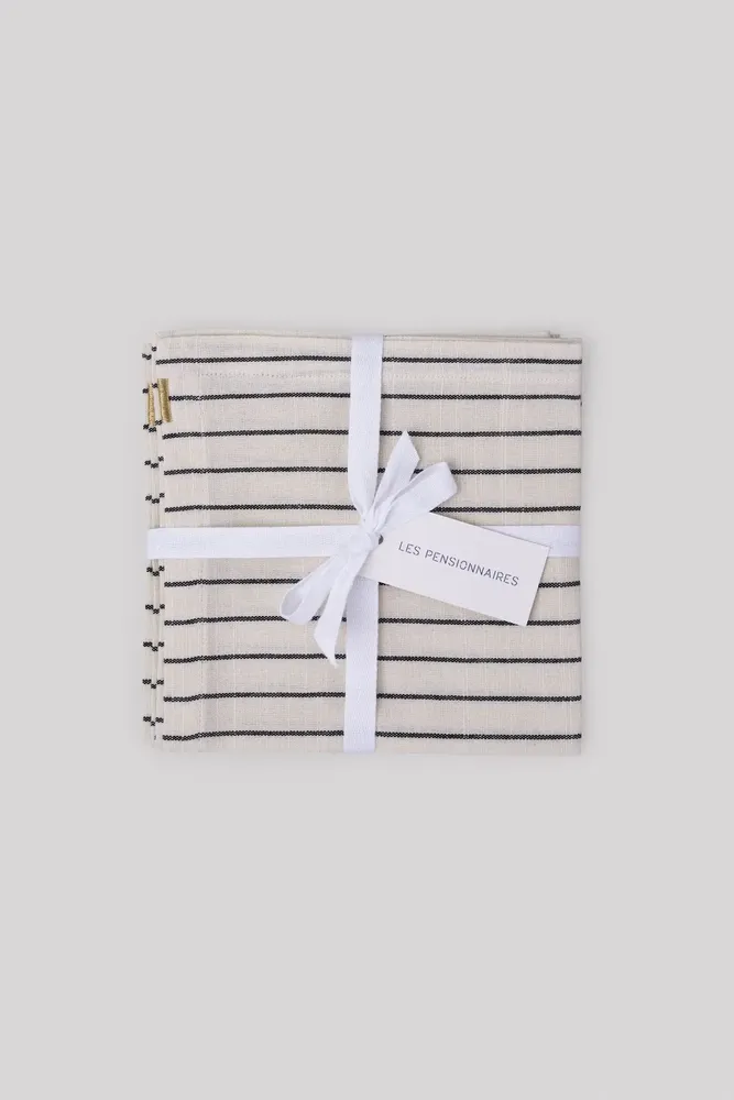 Napkins - Striped slub cotton napkins (set of 2) - LES PENSIONNAIRES