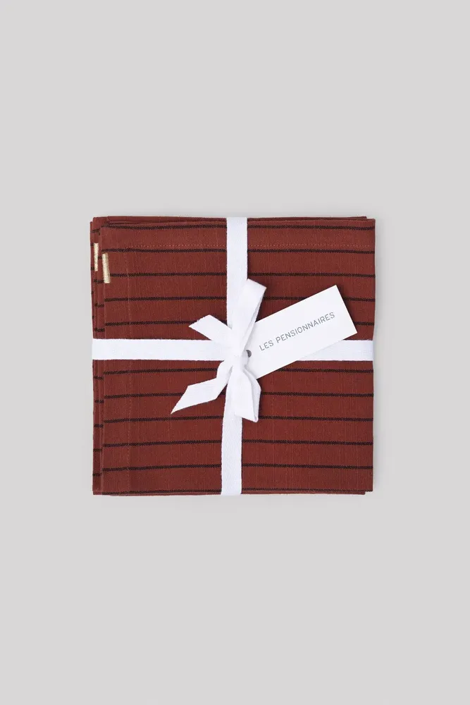 Napkins - Striped slub cotton napkins (set of 2) - LES PENSIONNAIRES