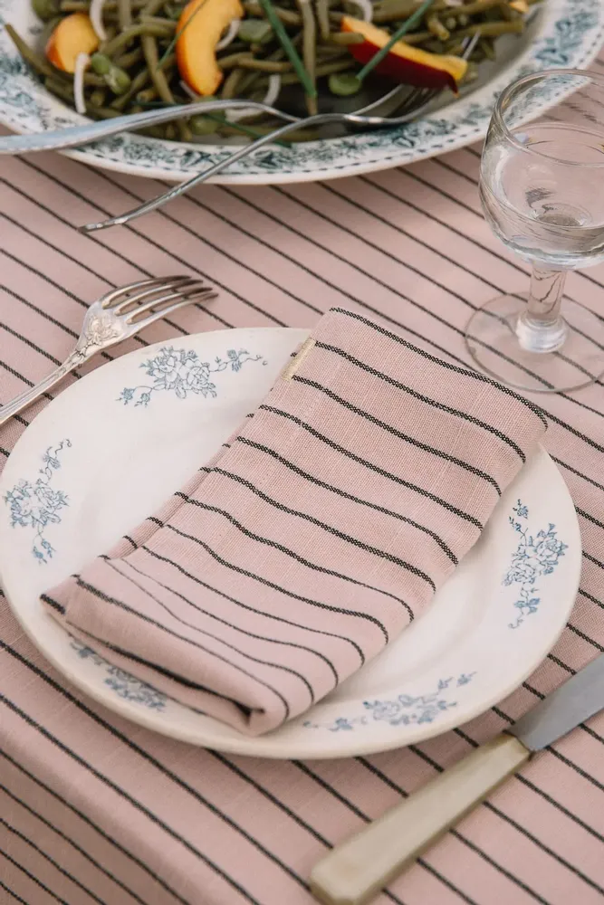 Napkins - Striped slub cotton napkins (set of 2) - LES PENSIONNAIRES