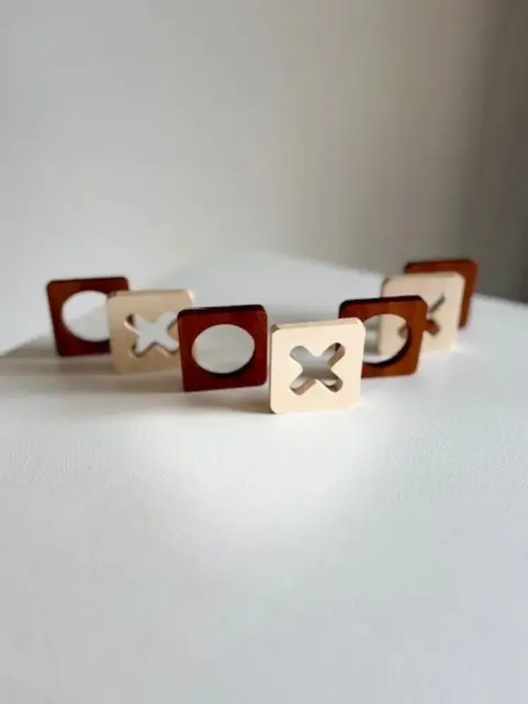 Design objects - TRIS - Maple and African Mahogany Wood Playset - SHALL WE PLAY A GAME?