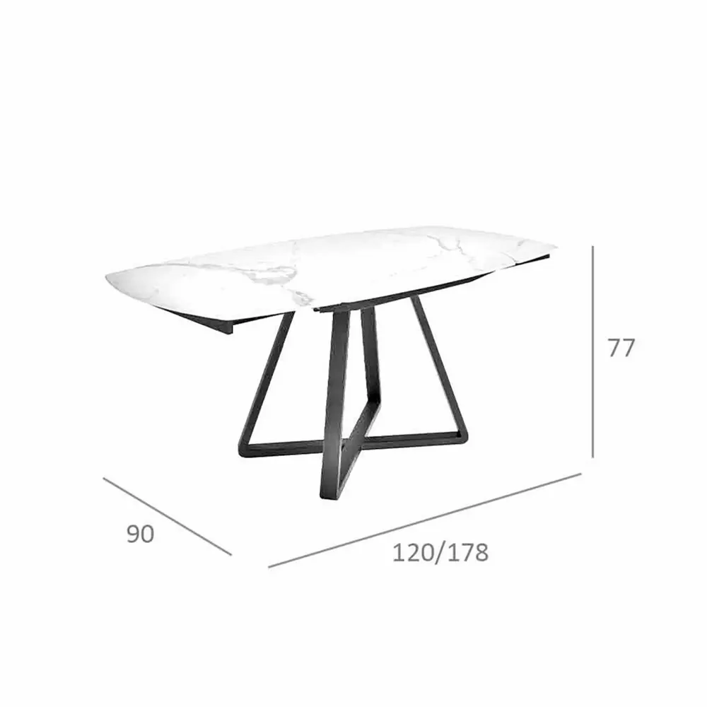 Tables Salle à Manger - Table de salle à manger extensible en marbre blanc - ANGEL CERDÁ