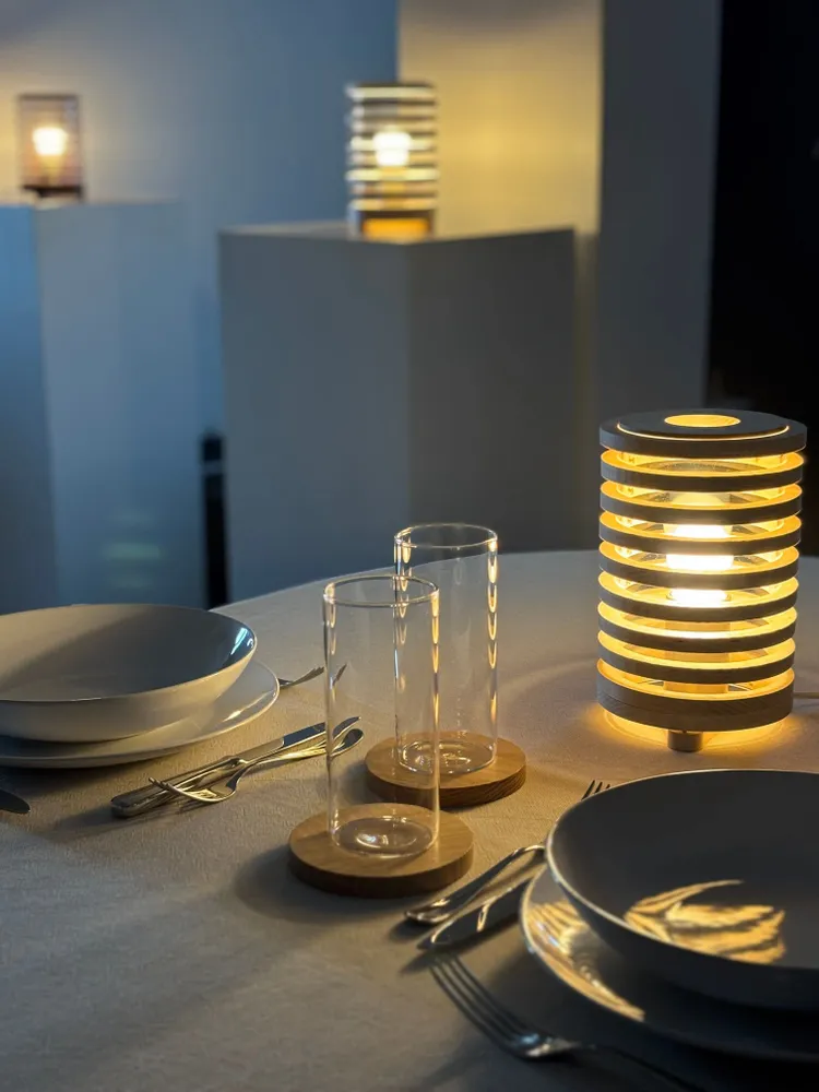 Table lamps - VOLTA - Solid Maple Wood - SHALL WE PLAY A GAME?