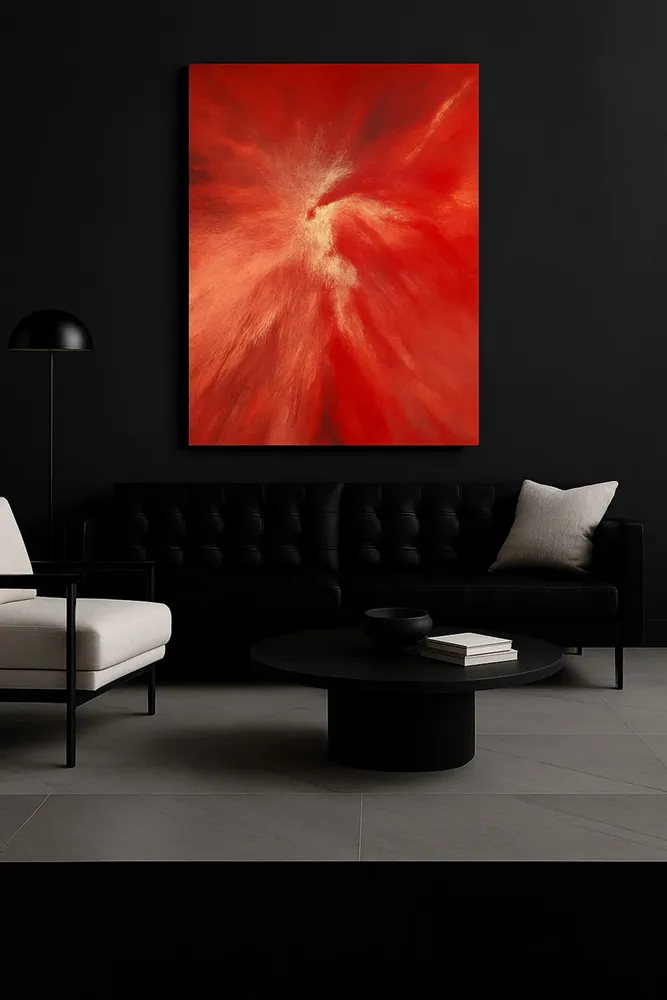 Paintings - "ROUGE ARGENT" Acrilyc painting - TURIK&ART (KSENIIA TURIK)