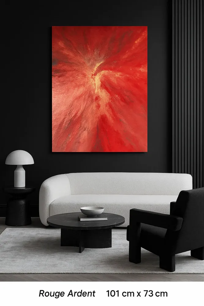Paintings - "ROUGE ARGENT" Acrilyc painting - TURIK&ART (KSENIIA TURIK)