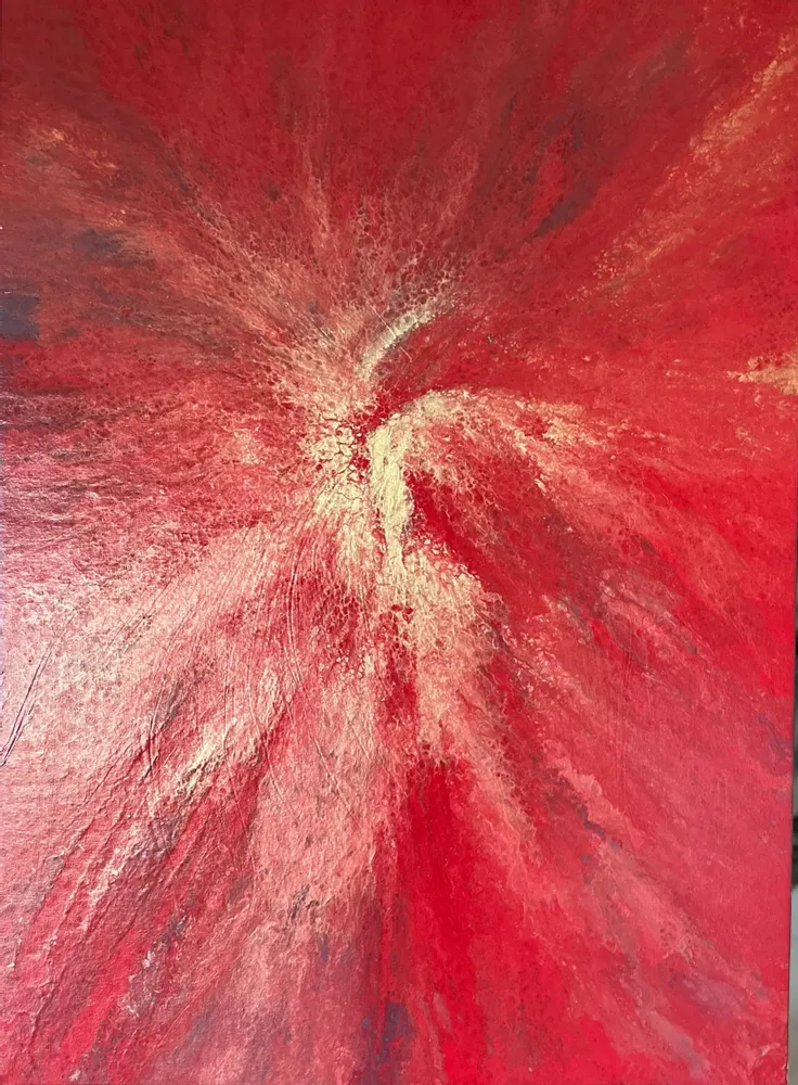 Paintings - "ROUGE ARGENT" Acrilyc painting - TURIK&ART (KSENIIA TURIK)