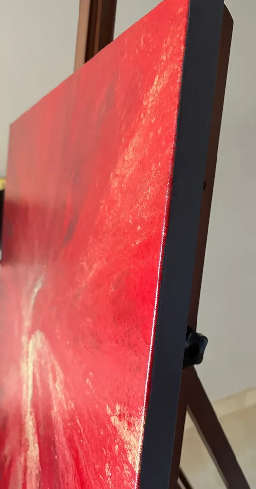 Paintings - "ROUGE ARGENT" Acrilyc painting - TURIK&ART (KSENIIA TURIK)