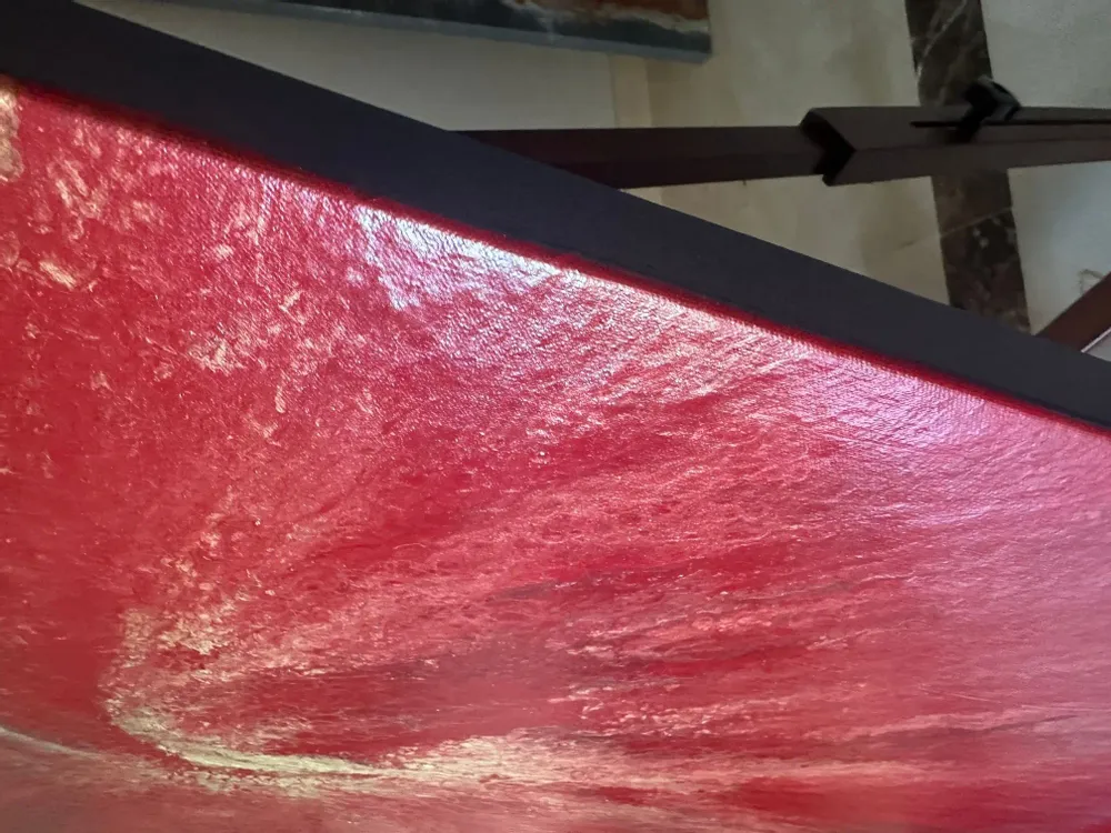Paintings - "ROUGE ARGENT" Acrilyc painting - TURIK&ART (KSENIIA TURIK)