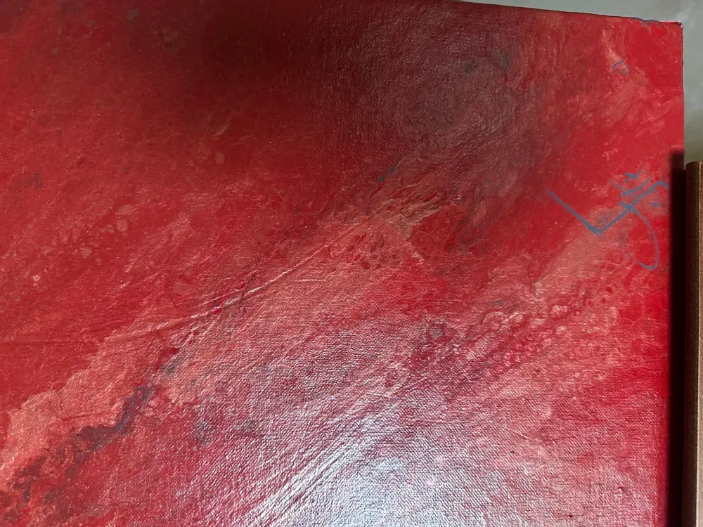 Paintings - "ROUGE ARGENT" Acrilyc painting - TURIK&ART (KSENIIA TURIK)