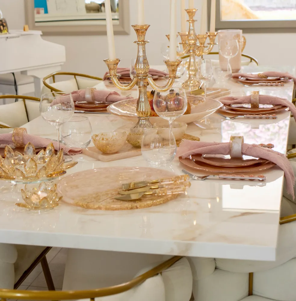 Flatware - 24-piece silver household set with pink handle - AULICA PROM ORF DIFFUSION