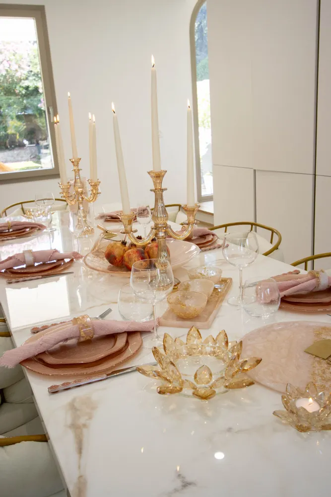 Flatware - 24-piece silver household set with pink handle - AULICA PROM ORF DIFFUSION