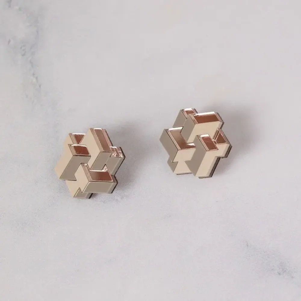 Bijoux - Prisma Earrings – Bold Geometry for Modern Style - PAMELA COROMOTO