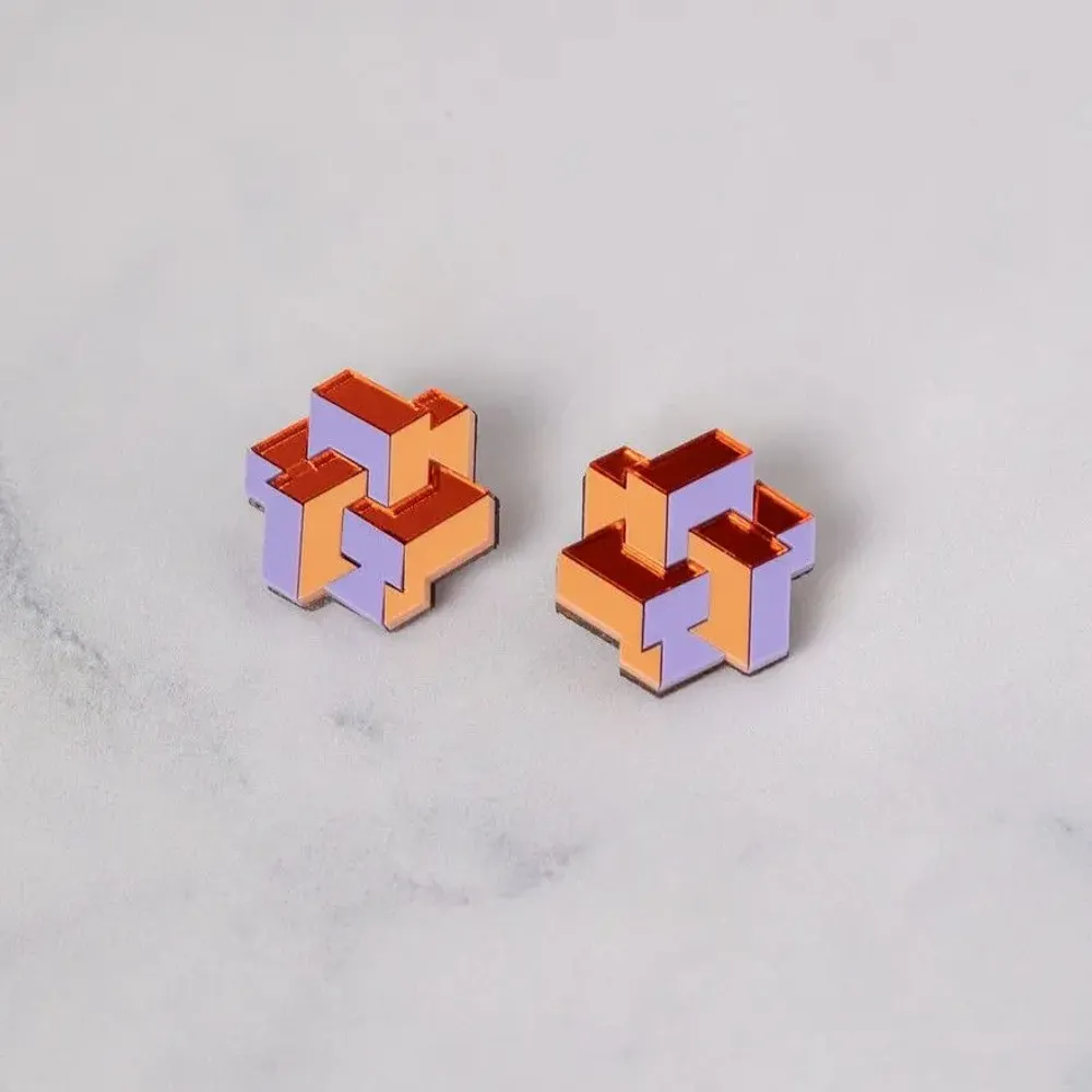 Bijoux - Prisma Earrings – Bold Geometry for Modern Style - PAMELA COROMOTO