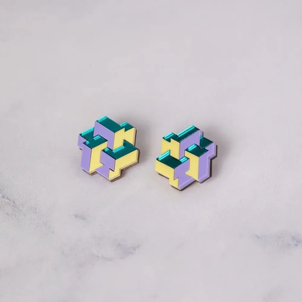 Bijoux - Prisma Earrings – Bold Geometry for Modern Style - PAMELA COROMOTO
