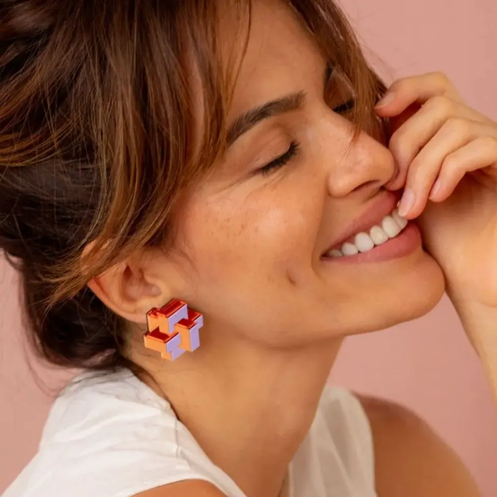 Bijoux - Prisma Earrings – Bold Geometry for Modern Style - PAMELA COROMOTO