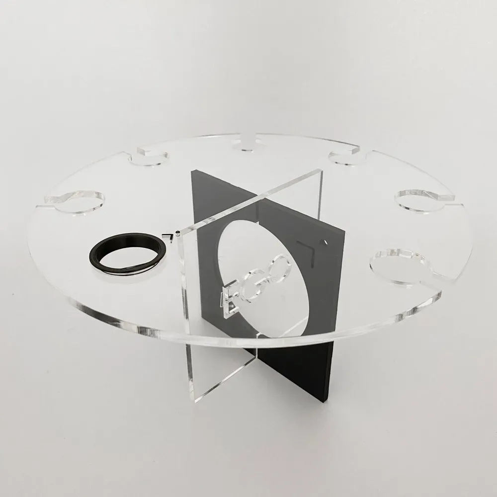 Wine accessories - Festa Sì! - Round perspex wine glass tray - EGOUNDESIGN