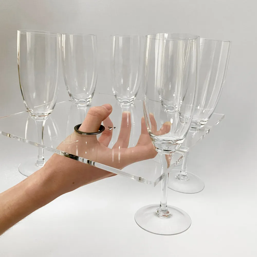Stemware - Festa Grande! - Square perspex wine glass tray - EGOUNDESIGN