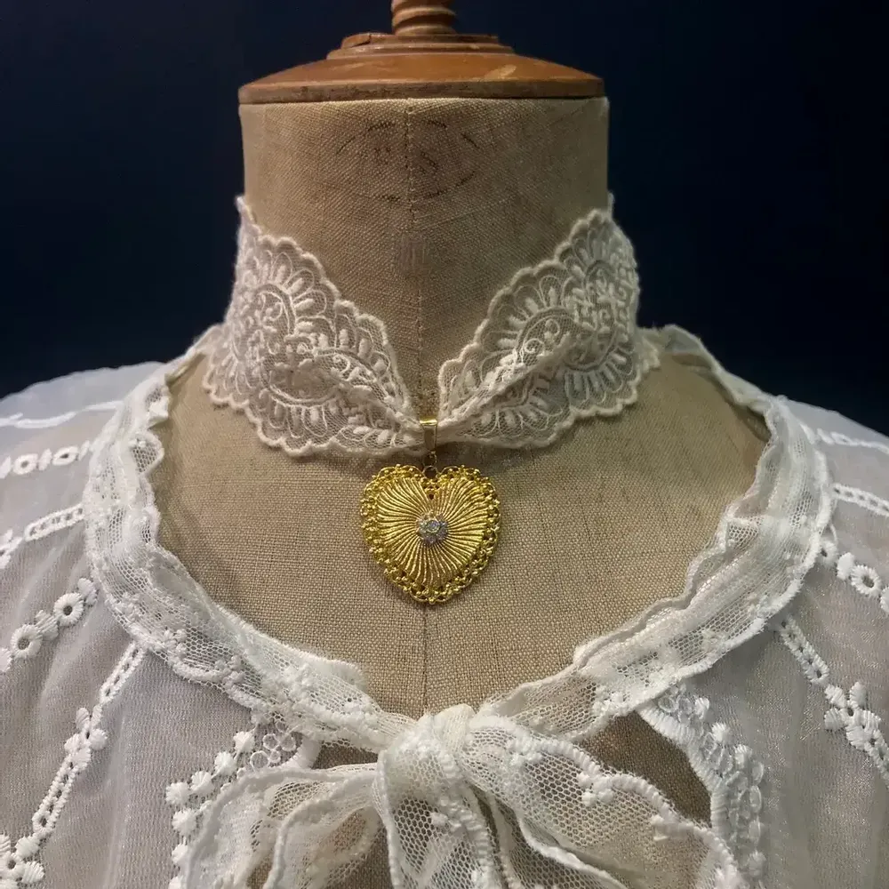 Bijoux - Choker Rosaline - Dentelle blanche - FASCINATO