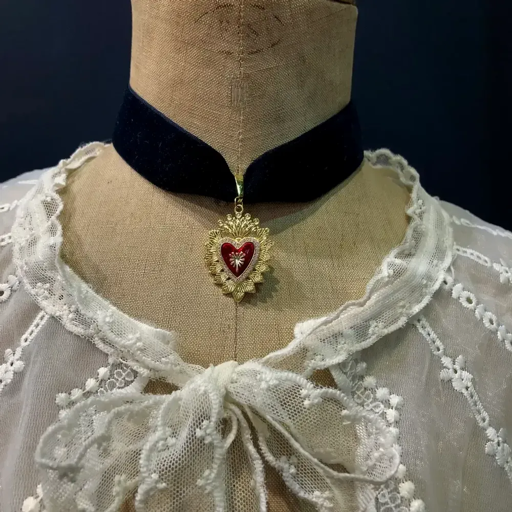 Jewelry - Necklace Tybalt - Choker in black velvet - FASCINATO