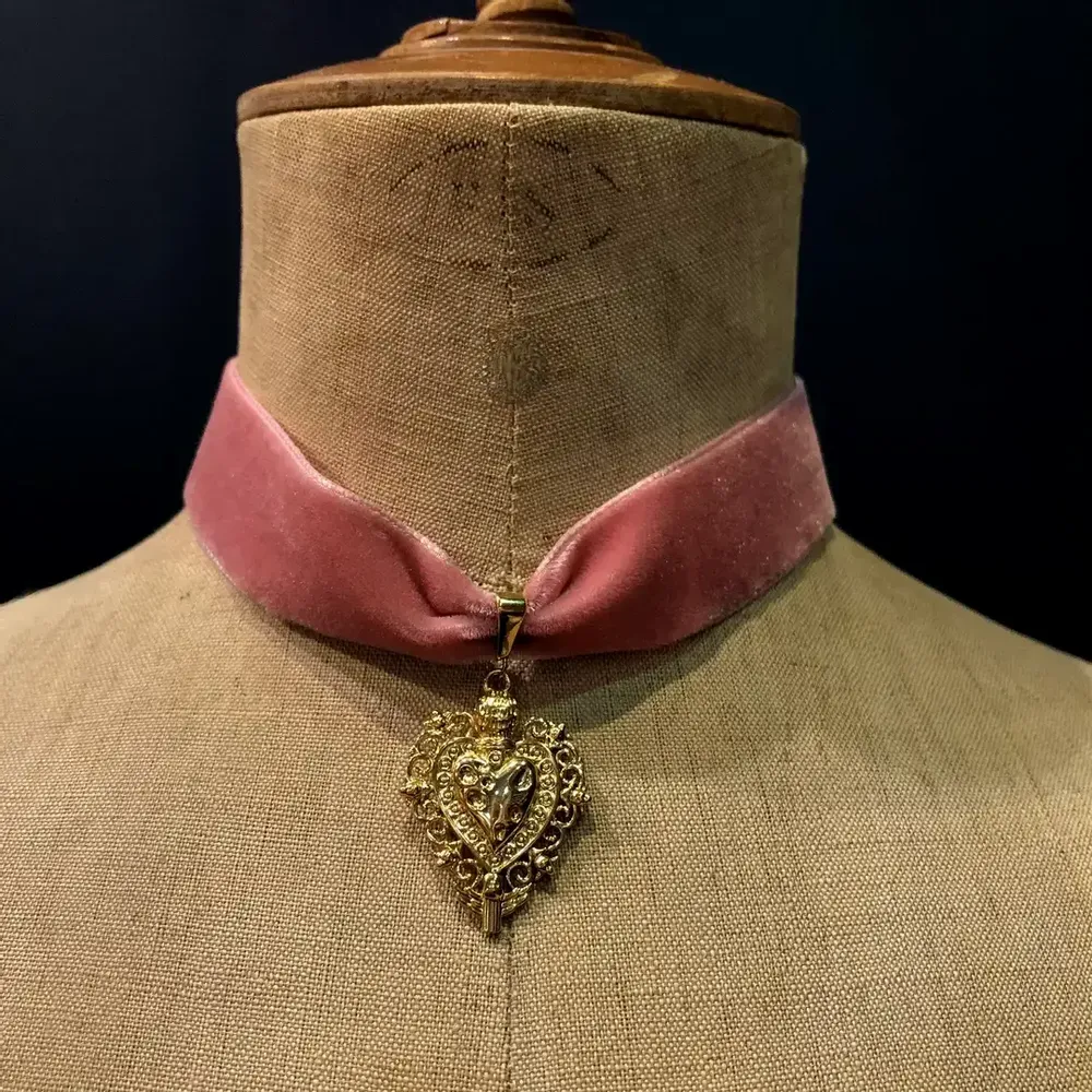 Jewelry - Necklace Verona - Choker Velvet Pink - FASCINATO
