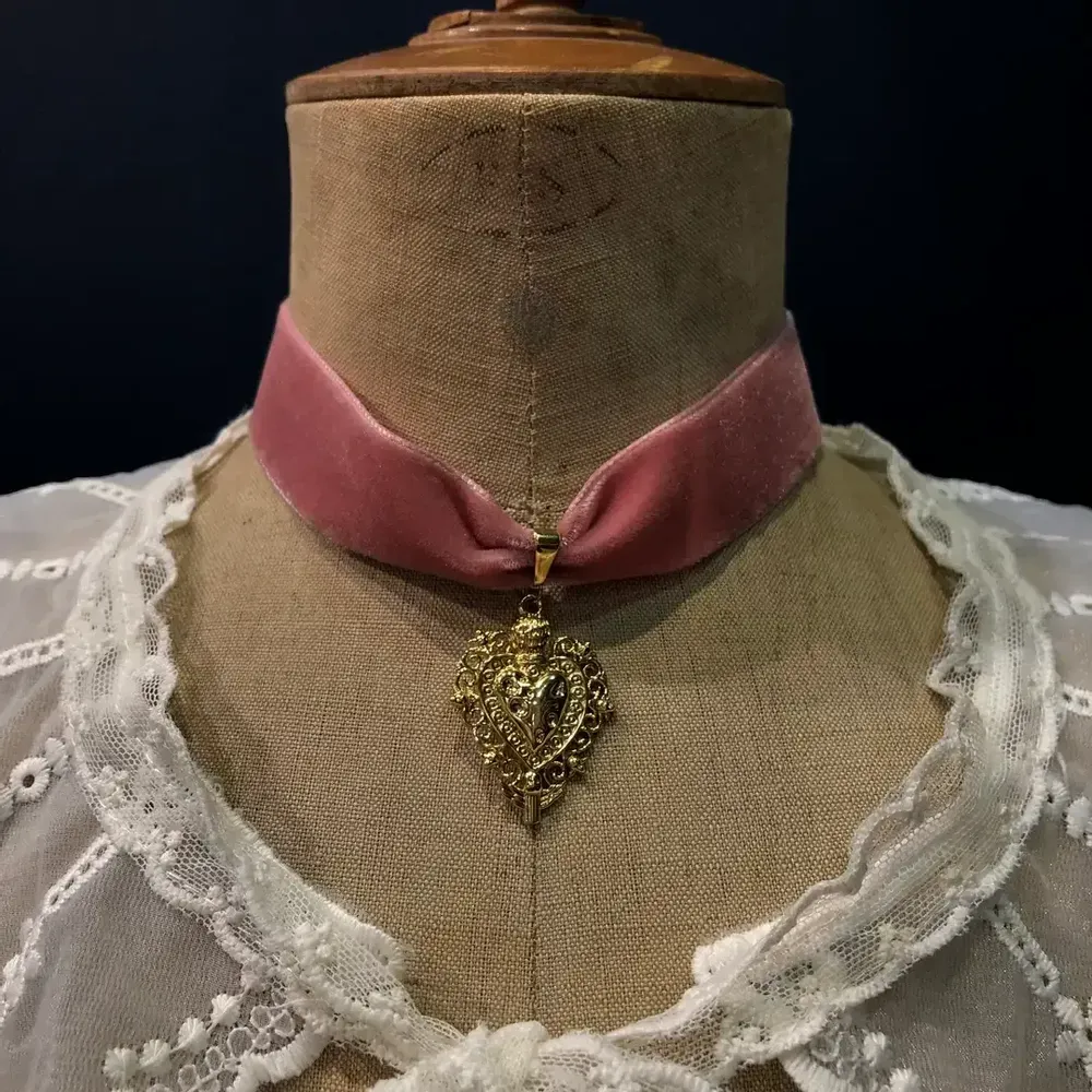 Jewelry - Necklace Verona - Choker Velvet Pink - FASCINATO