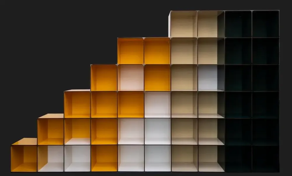 Boîtes de rangement  - Mur d'affichage modulaire UNcenti — Édition Gradient - UNCENTI