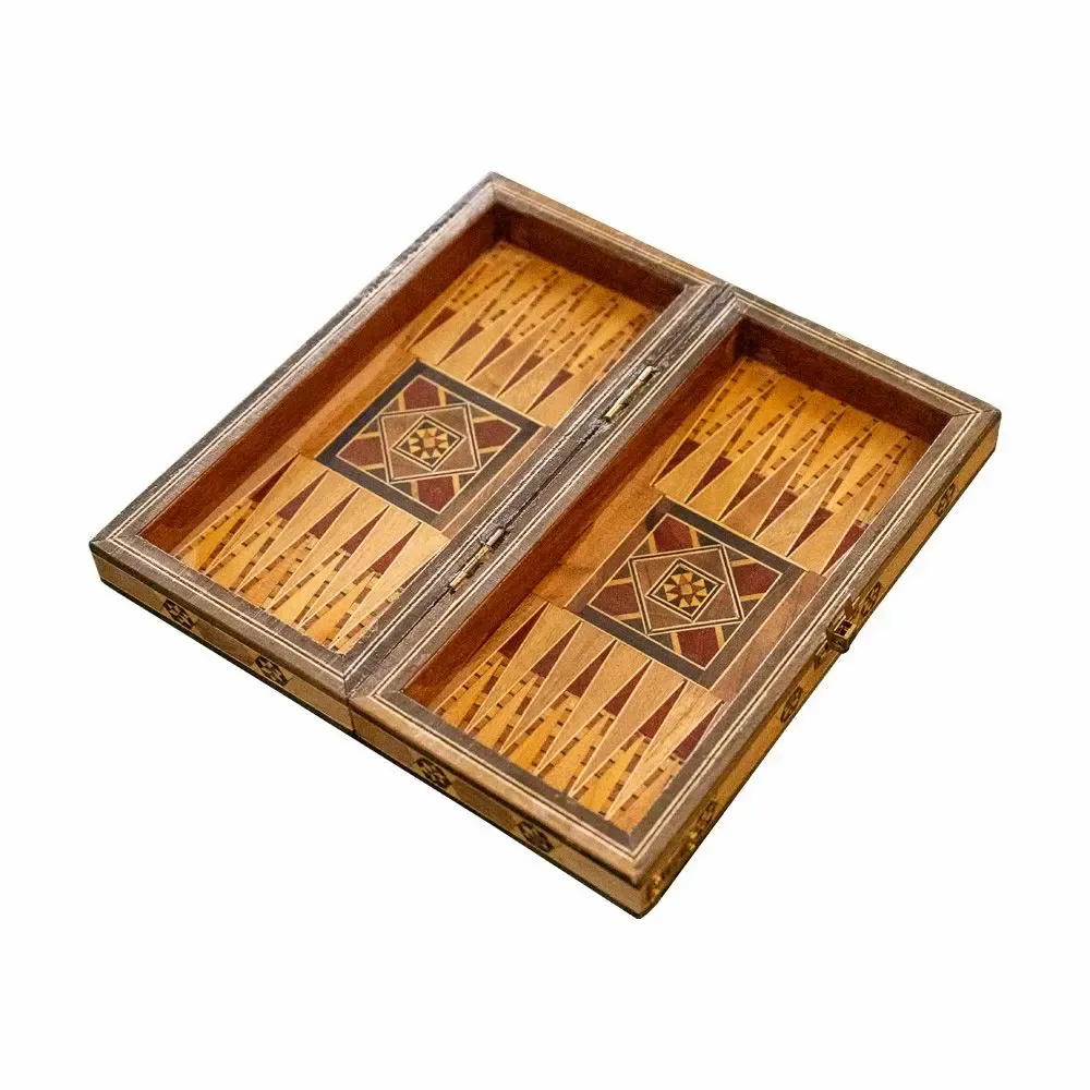 Cadeaux - Set de voyage Lemon Tree pour le backgammon et les échecs - MAISON ROSHI - LUXURY ENTERTAINMENT CABINETS
