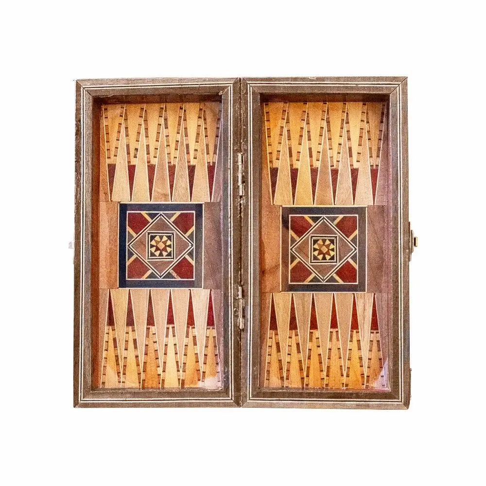 Cadeaux - Set de voyage Lemon Tree pour le backgammon et les échecs - MAISON ROSHI - LUXURY ENTERTAINMENT CABINETS