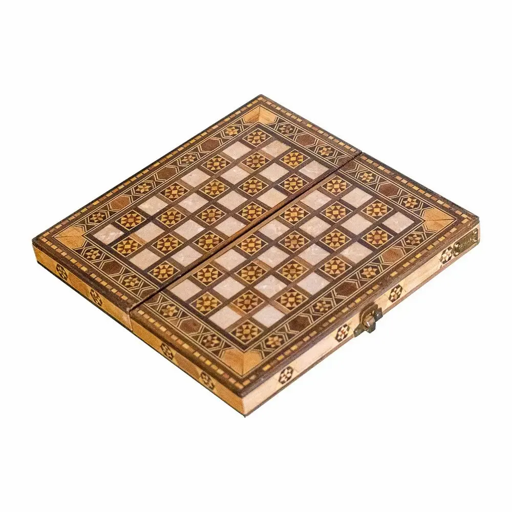 Cadeaux - Set de voyage Lemon Tree pour le backgammon et les échecs - MAISON ROSHI - LUXURY ENTERTAINMENT CABINETS