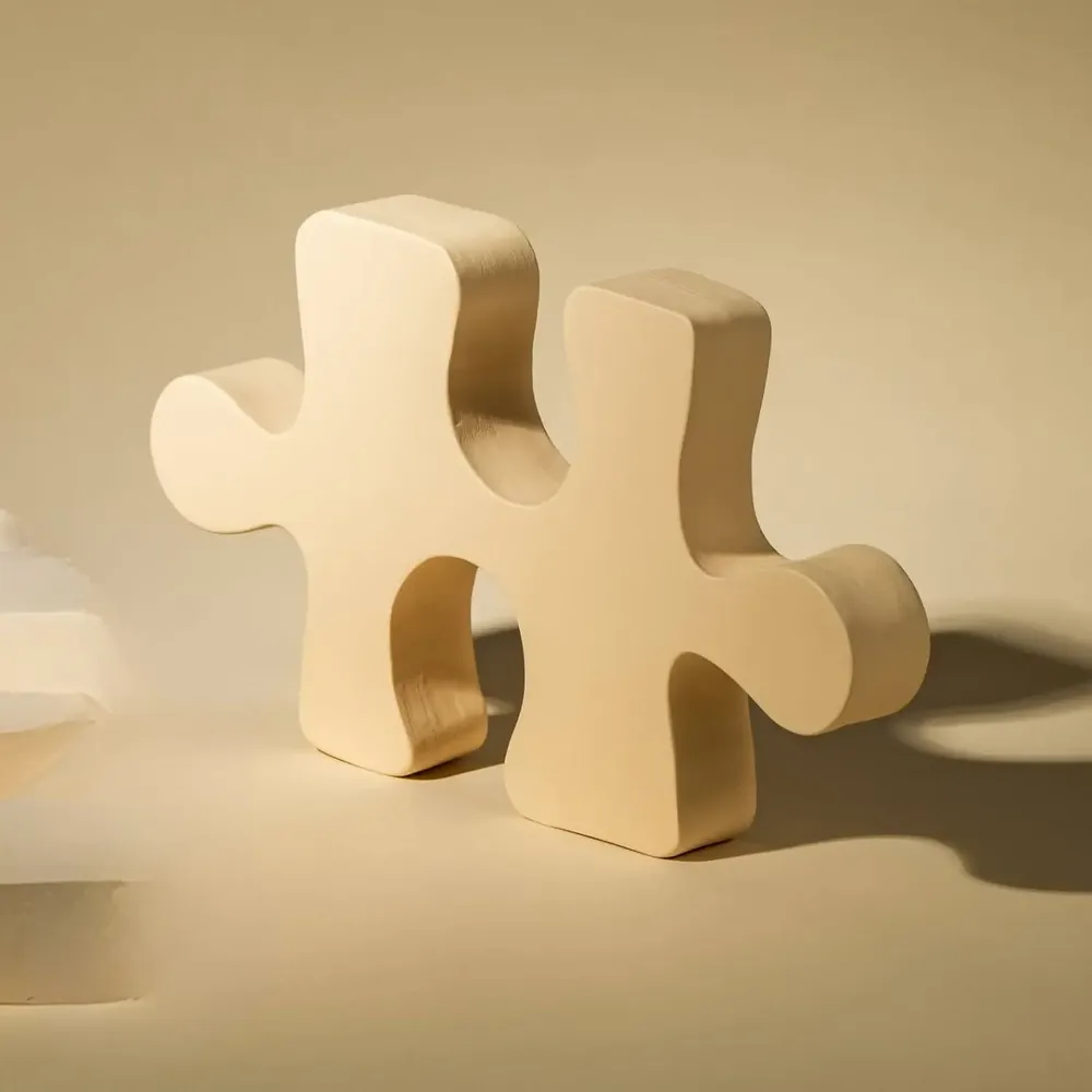 Outdoor decorative accessories - Puzzle - MONOCHROMIC CERAMIC