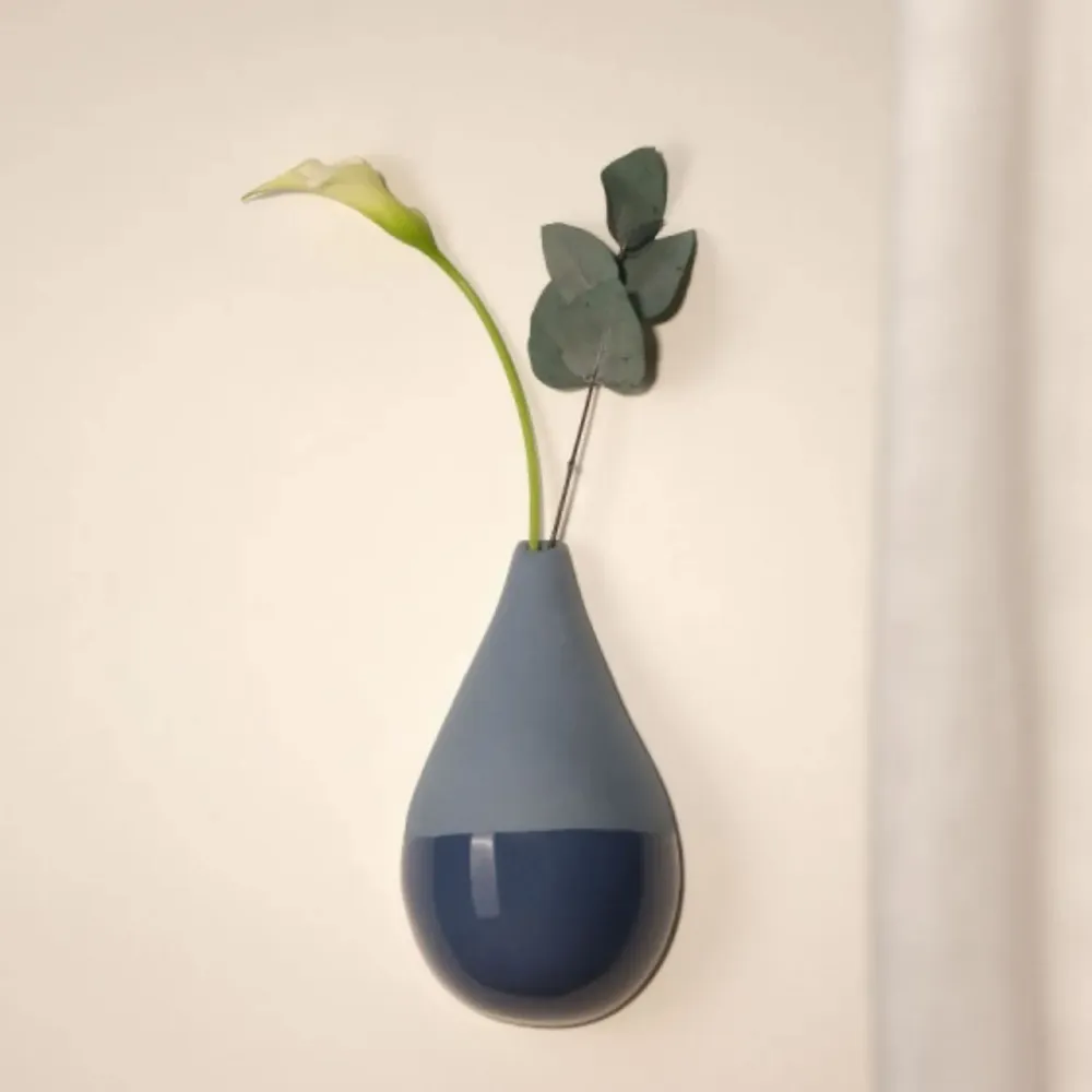Outdoor decorative accessories - EARTHEN DROP (Soliflora for dried flowers) - Ephemerals - MONOCHROMIC CERAMIC