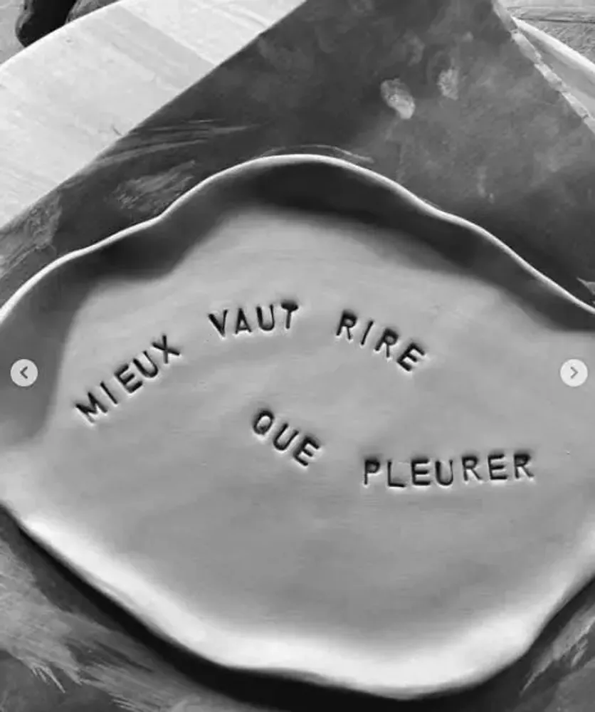 Platter and bowls - TRAY PERSONNALIZED - BIG BAND POTERIE