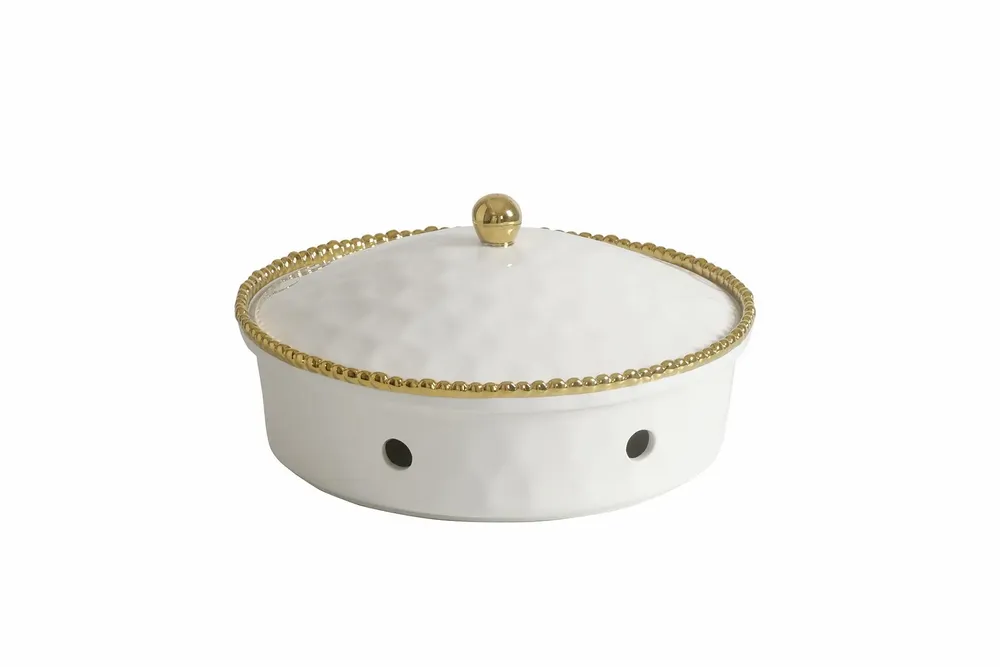 Platter and bowls - PB - Round Chafing Dish - GOLDEN SALERNO - PAMPA BAY