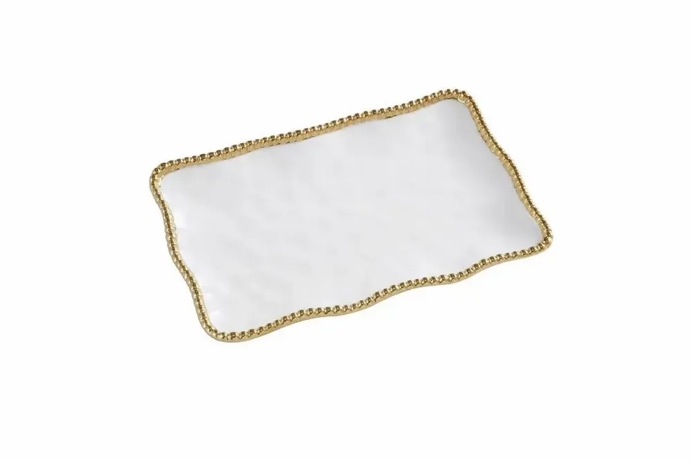 Platter and bowls - PB - Small Platter - 27.9x19.1x2.5cm - GOLDEN SALERNO - PAMPA BAY