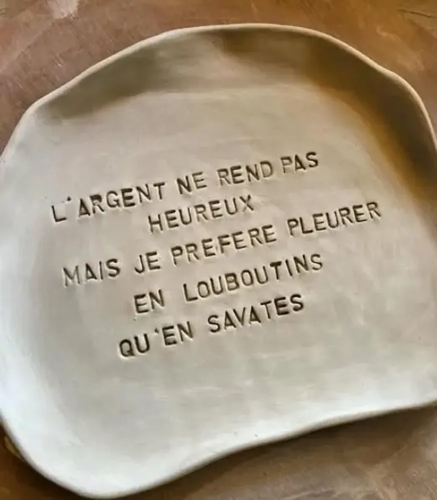 Customizable objects - BIG PLATE PERSONALIZED - BIG BAND POTERIE