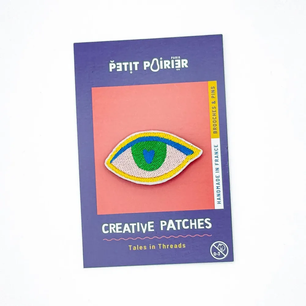 Cadeaux - Broche Œil brodée – Ton petit talisman protecteur - PETIT POIRIER