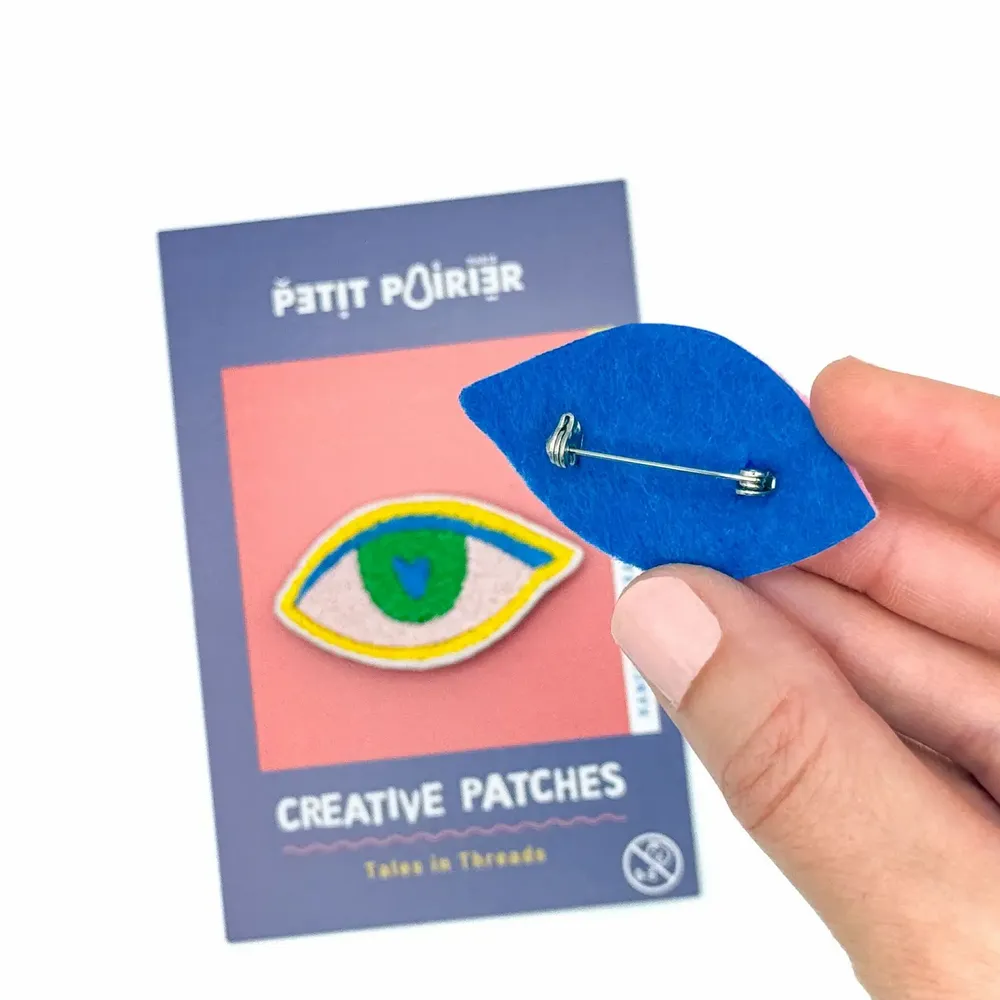 Cadeaux - Broche Œil brodée – Ton petit talisman protecteur - PETIT POIRIER