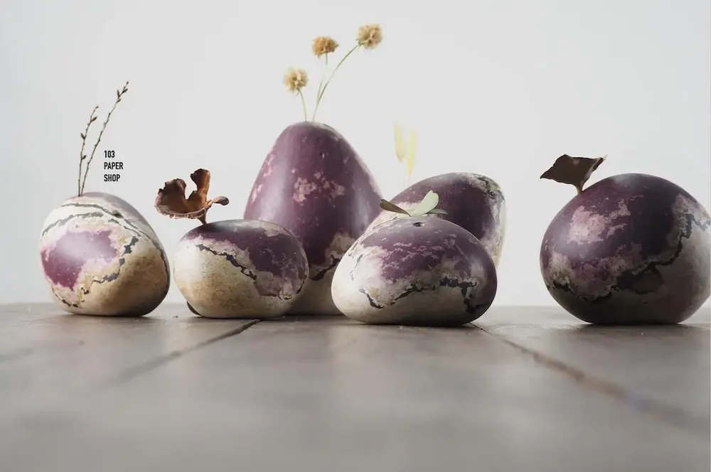 Decorative objects - Upcycled Paper Tranformation to Vase & Sculpture - 103PAPER SHOP